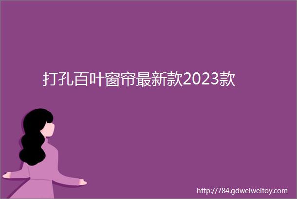 打孔百叶窗帘最新款2023款