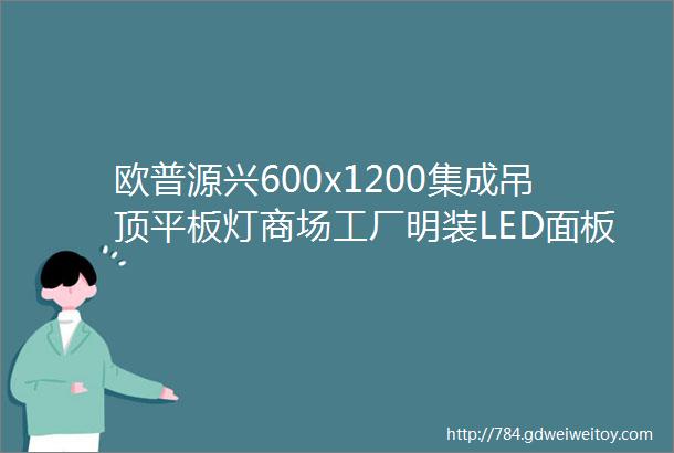 欧普源兴600x1200集成吊顶平板灯商场工厂明装LED面板灯商